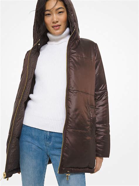 michael michael kors logo ciré reversible puffer coat|Mini Logo Ciré Reversible Puffer Jacket .